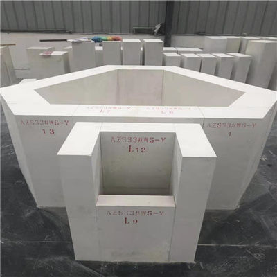 3.1g/Cm3 알루미나 지르코니아 실리카 AZS는 유리 가열로를 위해 벽돌로 두릅니다